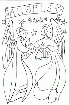 Angel Coloring Pages For Kids Bible Printable Coloring Pages For 