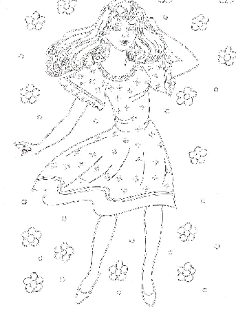 Girl Coloring Pages For Kids 122 | Free Printable Coloring Pages