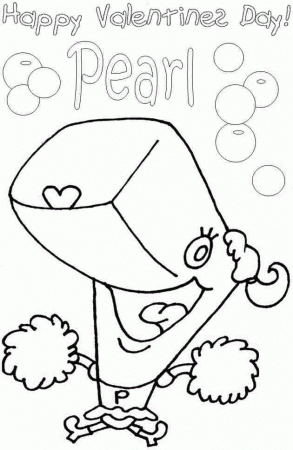 Colouring Pages Spongebob Valentine Printable Free For Preschool #