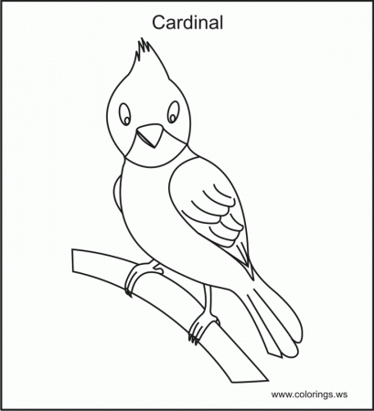 Cardinal Bird Coloring Pages