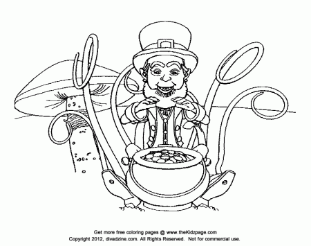 St. Patrick's Day Leprechaun 5 - Free Coloring Pages for Kids 