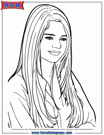 celina gomez Colouring Pages