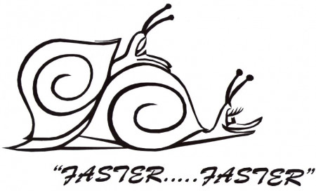 Snails Faster Faster Extra Large Sticker Great for Fridge Ute Car 