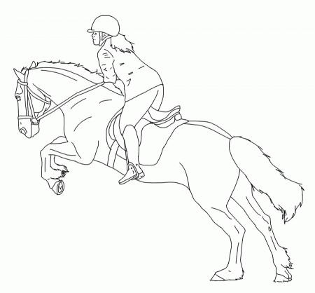 Horse and rider lines 04 by EquineRibbon on deviantART