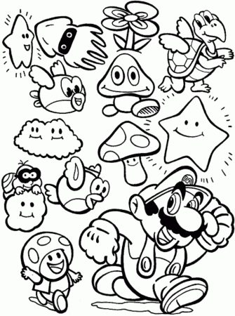Print Mario Coloring Pages Games or Download Mario Coloring Pages 