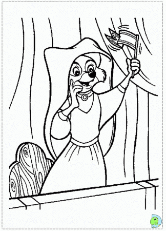 Printable Illustration Of A Coloring Page Of Robin Hood Aiming 