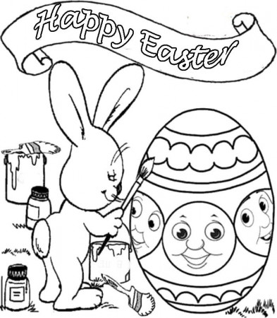 Mr Rabbit A Great Easter Egg Dyeing Coloring Pages - Easter 