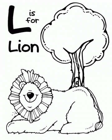 Zoo Animal Lion Coloring Pages – Letter L | coloring pages