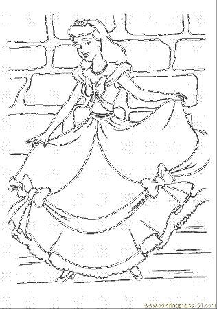 Coloring Pages Cinderella (Peoples > Royal Family) - free 