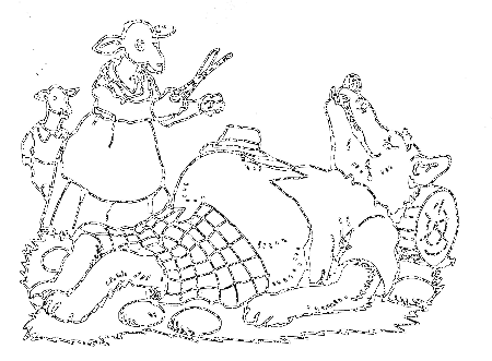 Wolf and the seven young kids Coloring Pages - Coloringpages1001.