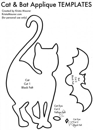 Cat & Bat Halloween Template | Halloween Ideas