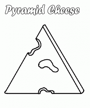 Pyramid Cheese Coloring Pages - Food Coloring Pages : Free Online 