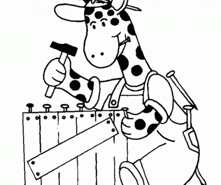 Download Giraffe Coloring Sheets Printable - Kids Colouring Pages
