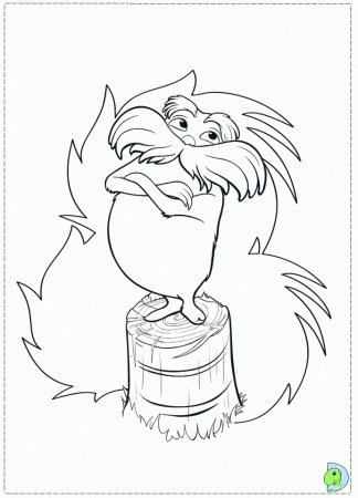 The Lorax coloring page