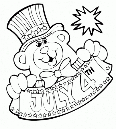 Fourth of July Fireworks Coloring Page For Kids | Coloring Pages
