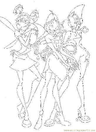 Winx Tune Colouring Pages