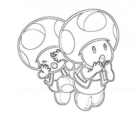 4 Toad Coloring Page