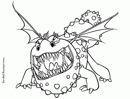 How to Train Your Dragon - Gronckle coloring page