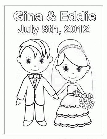 Personalized Printable Bride Groom Wedding Party Favor childrens kids…