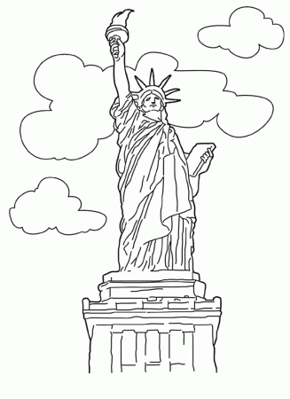 Statue Of Liberty Coloring Page Educations | 99coloring.com