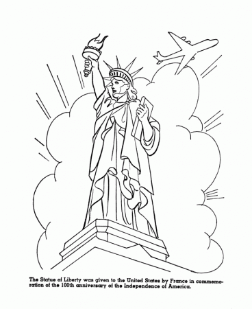 USA-Printables: Statue of Liberty coloring pages