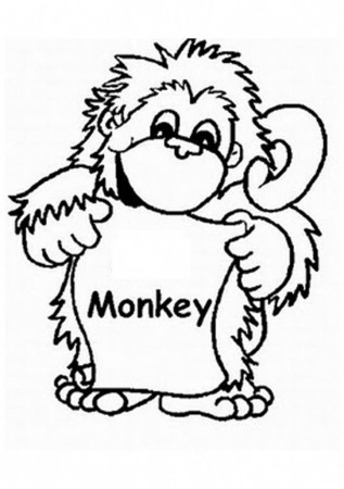 Funny: Funny Labelled Monkey Coloring Pages Picture, ~ Coloring Sheets