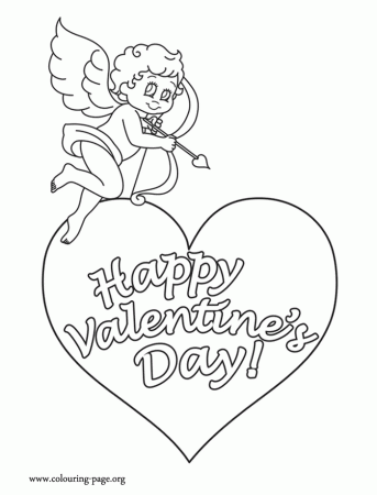 Valentine's Day - A nice cupid with a Valentine's Day heart 