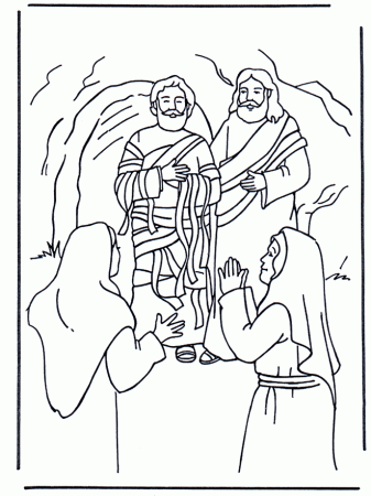 jesus and lazarus Colouring Pages