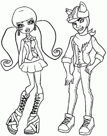 Printable Free Cartoon Monster High Draculaura Colouring Pages For 
