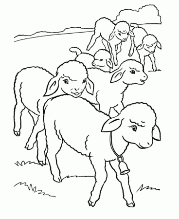 BlueBonkers: Free Printable Easter Lamb Coloring Page Sheets - 4 