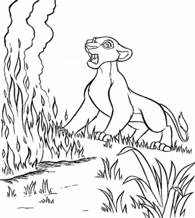 Nala Who Is Looking For Friends Coloring Page - Kids Colouring Pages