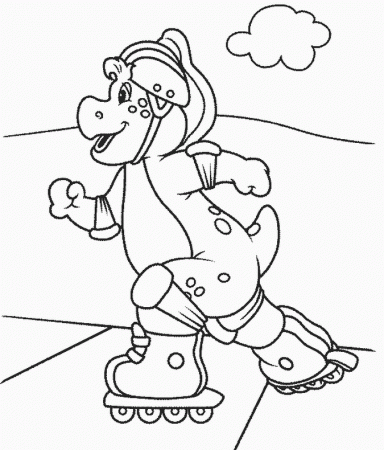 coloring-pages > Barney-friends > 032-BARNEY-AND-FRIENDS-COLORING 