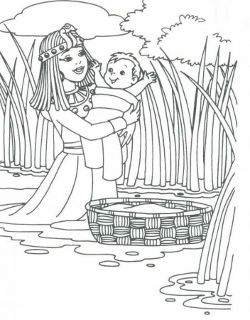 1 Baby Moses | SS/KC/VBS Coloring pages