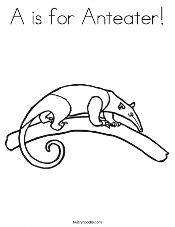 Ant Eater Coloring Page