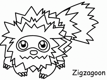 pokemon zigzagon Colouring Pages