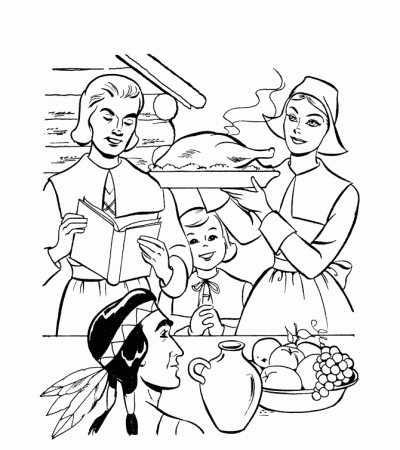 Thanksgiving For Having A Delicious Meal Give Coloring Page 