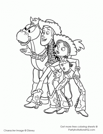 Latest Woody Jessie Toy Story Coloring Pages | Laptopezine.