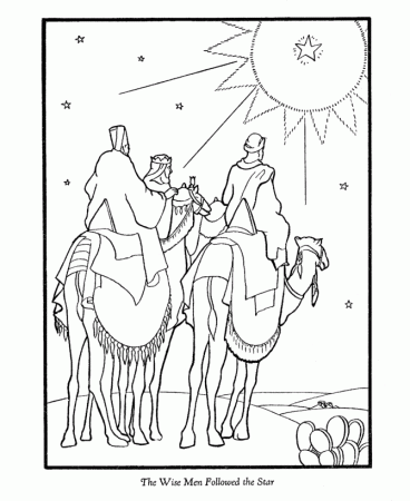 Christmas Wisemen Three Wise Men Coloring Page