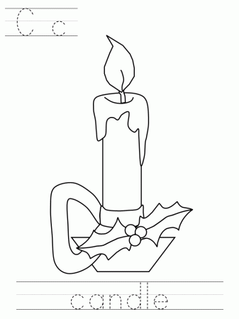 Wreaths and Candles Coloring Pages