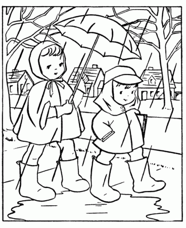 Rainy Season Drawing Pictures For Kids
