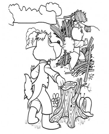 house of sticks Colouring Pages