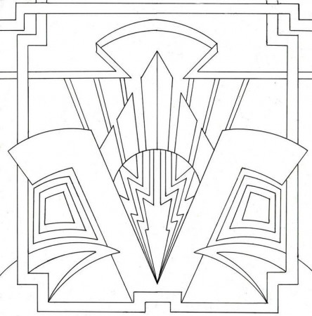 Art Deco Style coloring page | The 20s for Kids