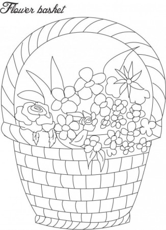 Flower Pot Coloring Printable Page For Kids 9 Decorative Flower 