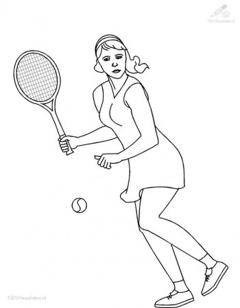 1001 COLORINGPAGES : Sport >> Tennis >> Tennis Coloring Page