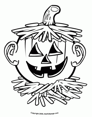 Smiley Jackolantern - Free Coloring Pages for Kids - Printable 