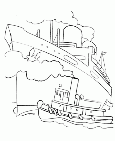 Coloring Page Outline Of A Chinese Boat Near An Island