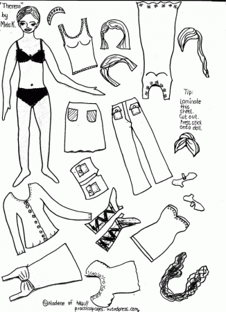 American Girl Doll Coloring Pages Paper Dolls Practical Pages 