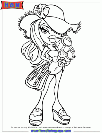 Bratz Coloring Pages Yasmin 476 | Free Printable Coloring Pages