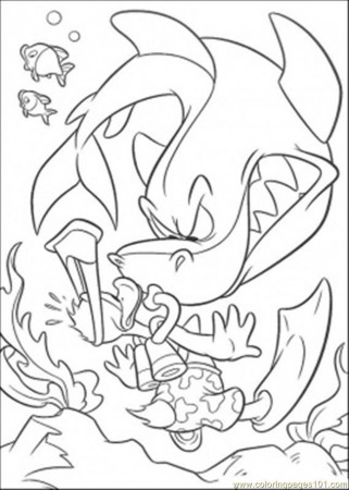 Coloring Pages And Shark (Fish > Shark) - free printable coloring 