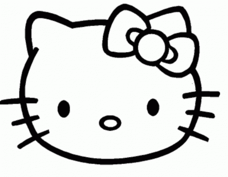 Hello Kitty face « Printable Coloring Pages